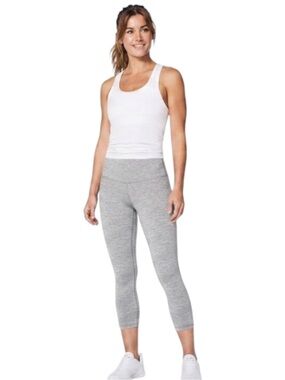 LULULEMON Grey Align Cropped Yoga Training Leggings 4